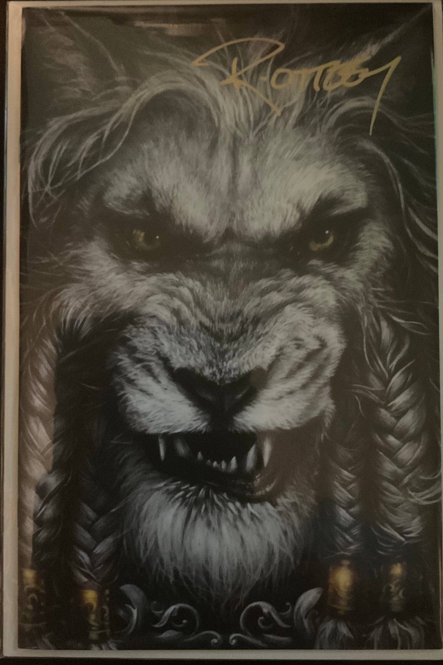 BATTLE BEAST #2 ANDREW CURRY VARIANT DENVER FAN EXPO SIGNED BY RYAN OTTLEY GOLD