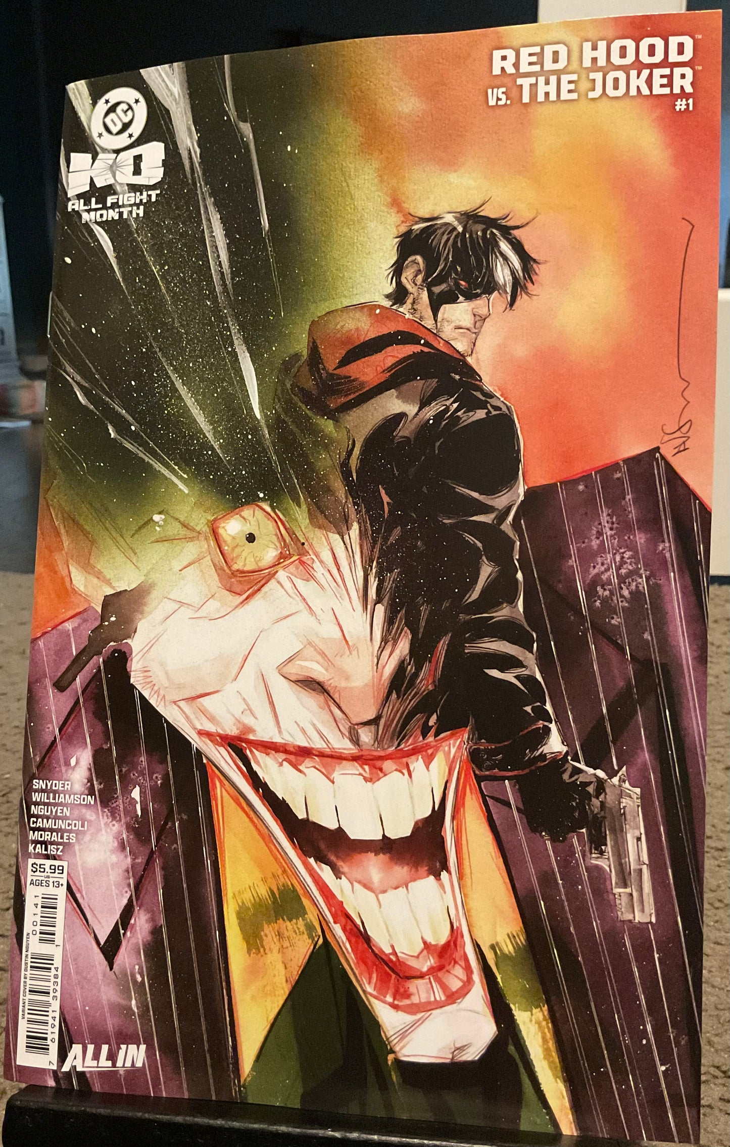 Dc K.O. Red Hood Vs Joker #1 (One Shot)) Cvr B Dustin Nguyen Card Stock Var