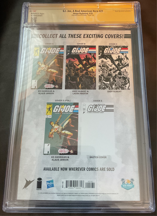 G.I. Joe #21 Silent Missions Signed by Sajad Shah CGC Signature Series 9.8. Limited to 750