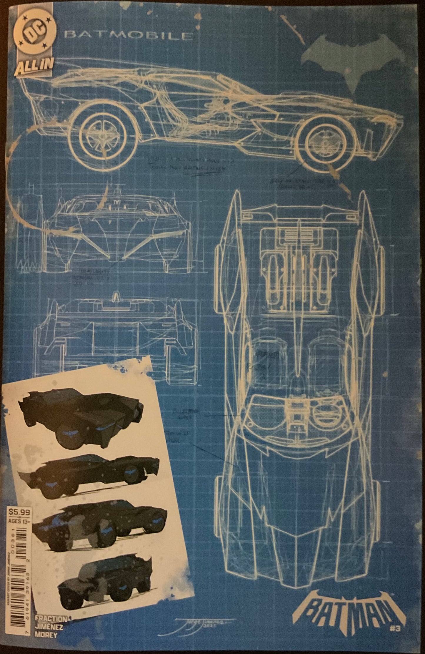 🟦⬛  	BATMAN #3 CVR E JORGE JIMENEZ BAT-GADGET CARD STOCK VARIANT  *11/05/25