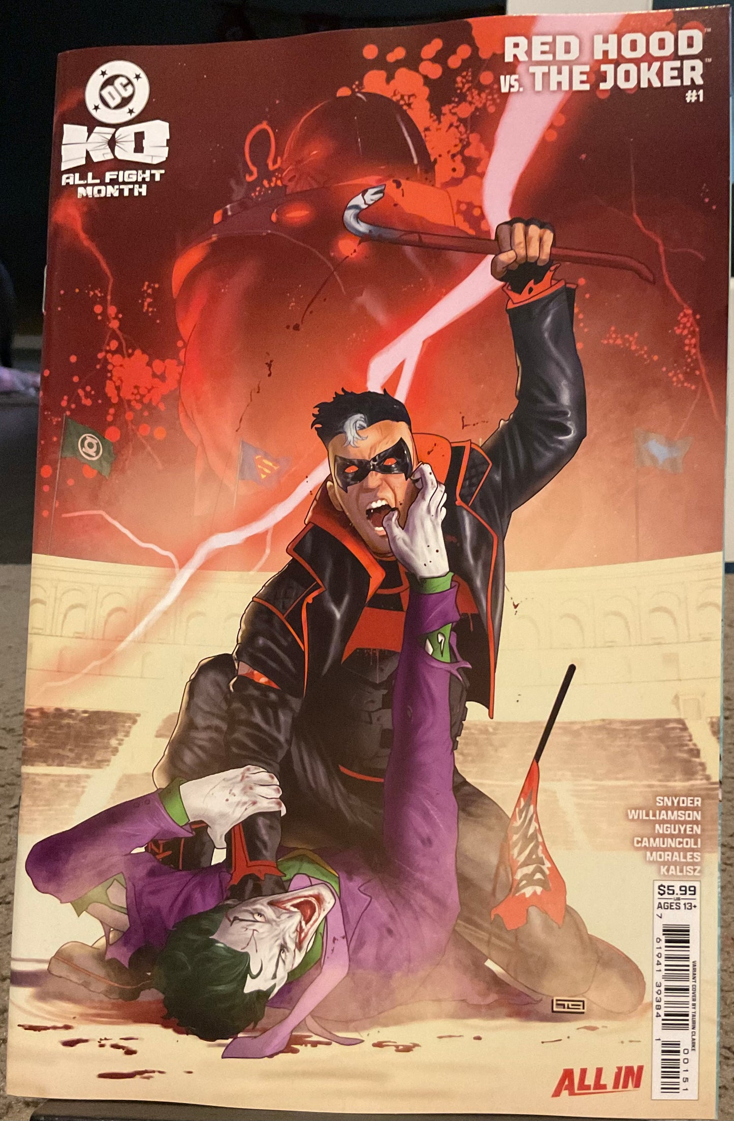 DC K.O. RED HOOD VS JOKER #1 (ONE SHOT) CVR E TAURIN CLARKE CARD STOCK VAR