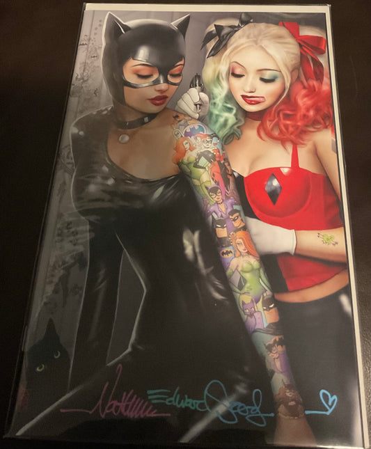 CATWOMAN #50 NATHAN SZERDY EXCLUSIVE TATTOO VIRGIN VARIANT SIGNED NM With COA