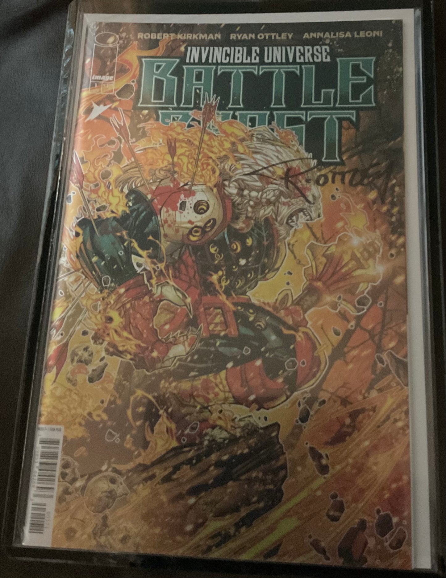 Battle Beast #1 1:100 Foil Variant Signed Ryan Ottley Incentive Variant