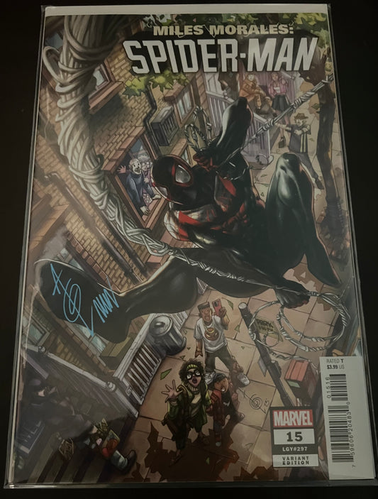 Miles Morales: Spider-Man #15 (297) Alan Quah Cover Signed By Alan Quah w/COA 🔥
