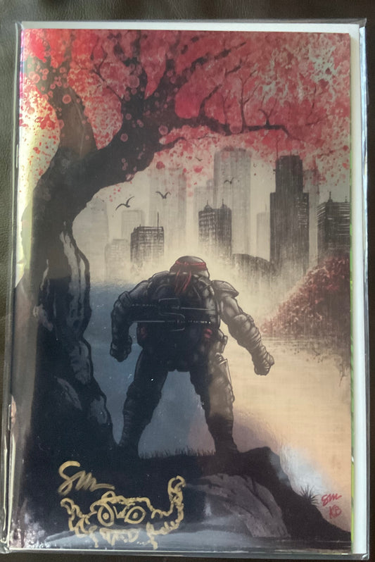 TMNT #1 FOIL TERRIFICON  SIGNED & REMARKED KRANG BY SCOTT MCFARLAND W/COA.