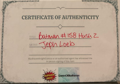 Batman #158 Foil Variant Signed by Jeph Loeb w/ COA