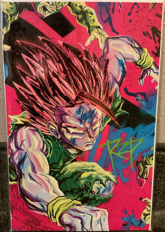 DBZ Gohan Embossed Foil "Times Up" By RZP (Dallas FanExpo Exclusive)