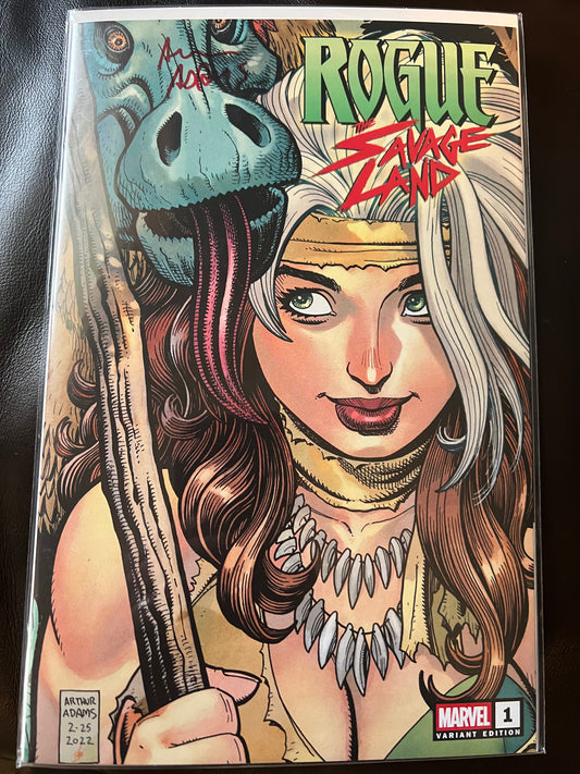 Rouge Savage Land #1 First Run Exclusive Mega Con Cover Signed By Arthur Adams