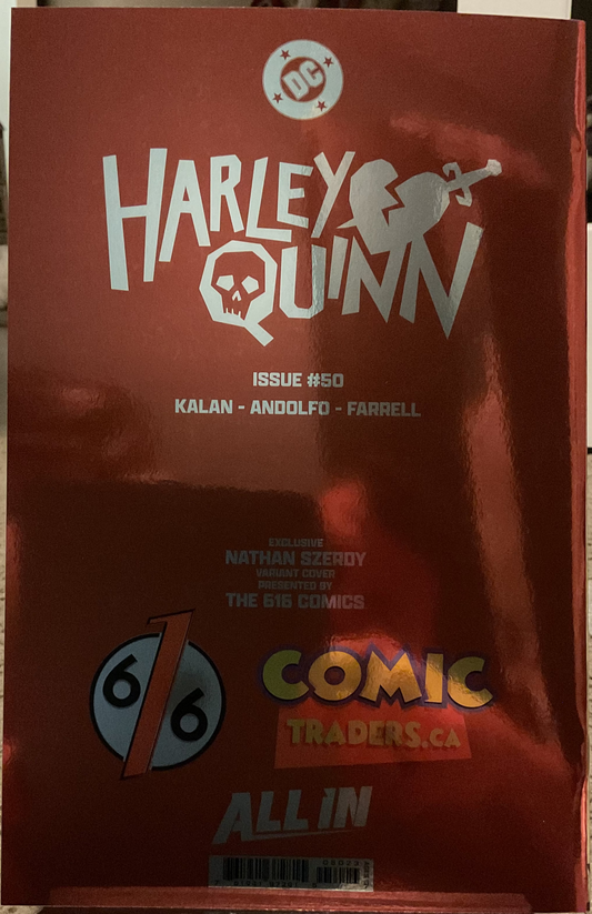🔥 Harley Quinn #50 NATHAN SZERDY 616 Virgin GOLD FOIL Tattoo Variant D LTD 1000